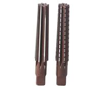Escariador Cónico Morse Fino y áspero de 2 Piezas, Escariador Manual de Vástago Recto de Acero con Alto Contenido de Carbono con MT1#, MT2#, MT3#, MT4#, MT5# para Agujeros