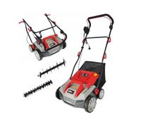 Escarificador/aireador de césped Dedra fuerte, 1800 W, 3500 rpm, 38 cm de ancho de trabajo, bajo nivel de ruido, saco de 45 l, con función de ventilador de césped, accionamiento eléctrico, peso 12,5