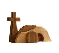 Escena De Pascua De La Tumba Vacía - Centro De Mesa De Madera Cristiano, Tumba Vacía, Decoraciones Dominicales De La Resurrección De Jesús | Decoración De La Resurrección, Para El Hogar, Estante, Me