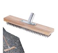Escoba de alambre de 30 cm flexible de alta resistencia para limpieza de jardín escoba - escoba de calle cepillo de jardín cepillo duro raspador de pelo rastrillo de hoja para quitar musgo de jardín