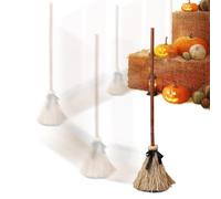Escoba de de Halloween, 110 cm de alto, accesorio decorativo de Halloween con