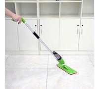 Escoba de lavado con vaporizador y spray integrado - con cabezal de fregona de doble cara - Microfibra lavable y reutilizable - 1 Escoba