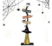 Escoba Decorativa Halloween Halloween Madera Alimentado por Batería