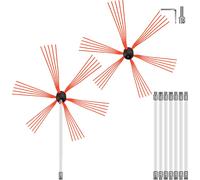 Escoba para chimenea VEVOR, escoba para conductos de 8 metros, escoba para chimeneas, barra de empuje, cepillo