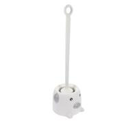 Escobilla de Baño Cerda Suave con Mango Largo, Diseño Cerdo | Plástico y Goma, Soporte Incluido, Base Estable, para Taza y Borde del Inodoro, Uso Doméstico