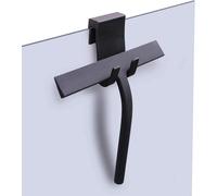 Escobilla de silicona negra mate, escobilla de ducha de limpieza sin rayas para puertas de ducha de baño de vidrio, espejos, azulejos, ventanas de coche 1 pack with Holder