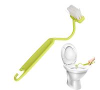 Escobilla para inodoro con limpiador de bordes, limpiador de llantas | Accesorio de baño, cepillo de inodoro con limpiador de bordes, limpiador de llantas curvado, suave, prácticamente estable
