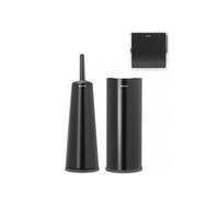 Escobillero con soporte de papel y repuesto RENEW, negro, Brabantia