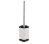 Escobillero de Baño Premium con Cepillo de Silicona TPR - Soporte de Metal y PP - Higiene Superior y Secado Rápido White