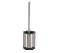 Escobillero de Baño Premium con Cepillo de Silicona TPR - Soporte de Metal y PP - Higiene Superior y Secado Rápido Silver