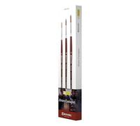ESCODA Set 3 Pinceles Acuarela - N.8,10,12 Redondo Punta Pelo Sintético Set 1 Alvaro Castagnet Serie Prado Profesional Fabricado a Mano en España.