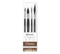 Escoda Último Series Professional Artist - Juego de Pinceles para Acuarela, Ardilla sintética, Juego de 4 Piezas