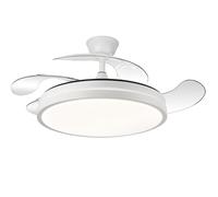 ESCORPION - Fabrilamp Ventilador Escorpion 59w Metal Blanco 3 Aspas Desplegables Ultrasilencioso 107d 6980lm CCT Regulable Remoto Temporizador DIMABLE - Abrila 2026