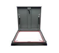 Escotilla de Seguridad para Techo con Cerradura | Puerta de Acceso a sótano | Puerta de Seguridad de Acero para ático, almacén o Bodega | Manilla con Interruptor | 75 x 85 cm (29,5 x 33,5 PU