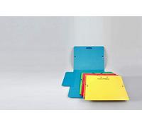 ESCRIBO 5 Carpetas A5 en Cartón de 400 gr - Colores Surtidos - Remaches Metálicos - Con Gomas Elásticas - Con Terminal y Con fuelles interiores