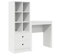 vidaXL Escritorio 115,5 x 40 x 127 cm 2 uds. Multicolor Blanco
