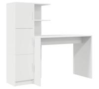 vidaXL Escritorio moderno 133,5 x 50 x 124 cm 2 unidades Blanco