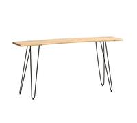 Escritorio 150 x 36 x 75 cm de madera maciza de acacia / metal borde vivo; escritorio home office