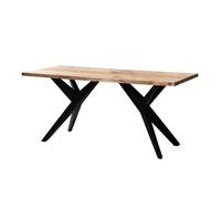 Escritorio 180 x 90 x 76 cm de madera maciza de acacia, estilo loft; escritorio home office con