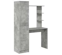 vidaXL Escritorio 2 pcs Gris Concreto