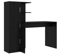 vidaXL Escritorio 2 pcs Roble Negro