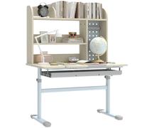 Escritorio AIYAPLAY para niños, mesa de estudio con altura ajustable y bandeja inclinable, con cajón y estante de almacenamiento