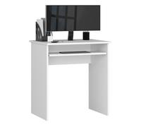 Escritorio akord star blanco 68 cm frente en color blanco 1 estante 68x51x74 cm