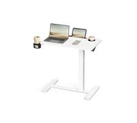 Escritorio auxiliar con ruedas altura ajustable y soporte para dispositivos Blanco Nube