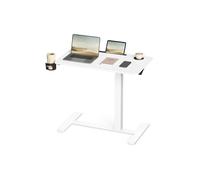 Escritorio auxiliar con ruedas altura ajustable y soporte para dispositivos Blanco Nube