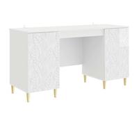 vidaXL Escritorio Blanco Brillante 142,5 x 50 x 75 cm White