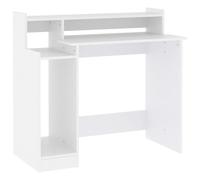 Escritorio Campoamor luz LED con estantes 90x97x45 cm White Medium