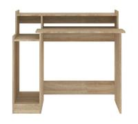 vidaXL Escritorio con LED madera contrachapada roble sonoma 97x45x90cm