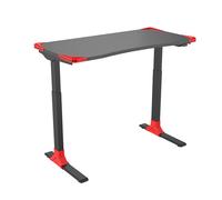 Escritorio CasaDolce DERE, y rojo, 120x60x75,5/125,5 cm, con función de ajuste de altura electrónica