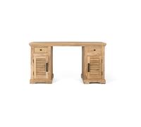 Escritorio con 2 puertas y 2 cajones en madera de mango natural