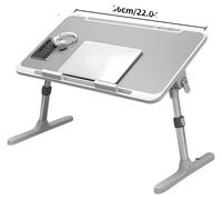 Escritorio, con altura ajustable, diseño plegable, color gris claro