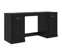 Escritorio Con Armario Roble Negro Madera De Ingeniería Vidaxl