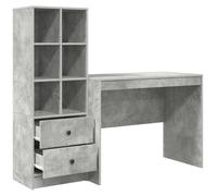 Escritorio con cajón 2 pcs Gris Concreto