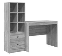Escritorio Con Cajón 2 Pcs Gris Sonoma Vidaxl
