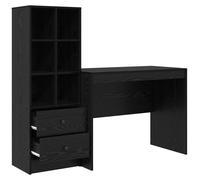 Escritorio con cajón 2 pcs Roble