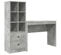 vidaXL Escritorio 145,5 x 40 x 127 cm 2 uds. Multicolor Gris hormigón