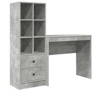 vidaXL Escritorio 135,5 x 40 x 127 cm 2 uds. Multicolor Gris hormigón