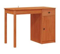 vidaXL Escritorio con cajón Marrón Cera 100 x 50 x 74 cm Pino macizo