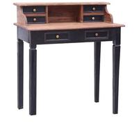 Escritorio Con Cajones Madera Maciza De Caoba 90x50x101 Cm Vidaxl