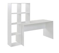 Escritorio con estantería blanco 170 x 59 x 143,5 cm mesa de oficina moderna