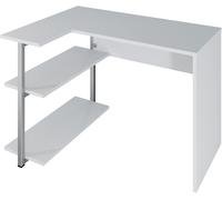 Escritorio con estantería levira sieg ii 110 cm gris ? mesa de escr