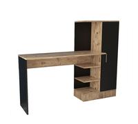 Escritorio con estantes de almacenamiento y 1 armario h120 cm