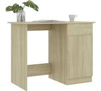 Escritorio de 100 x 76 x 50 cm, fabricado en aglomerado, con cajón y armario
