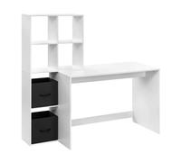Escritorio de 140,5x50x134 cm - multifuncional, ordenador, oficina, gaming y trabajo - blanco