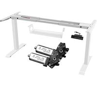 Escritorio de altura ajustable Silecomplaza, estructura con motores *2, estructura de escritorio con función de memoria, USB-C, escritorio de pie para oficina, teletrabajo, color blanco