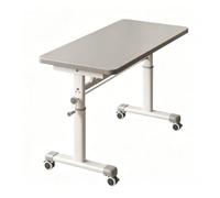 Escritorio de cama con ruedas, altura ajustable de 25.6 a 37.4 pulgadas, mesa móvil para laptop para oficina en casa, dormitorio, uso médico, mesa auxiliar de granja, estación de escritura y trabajo